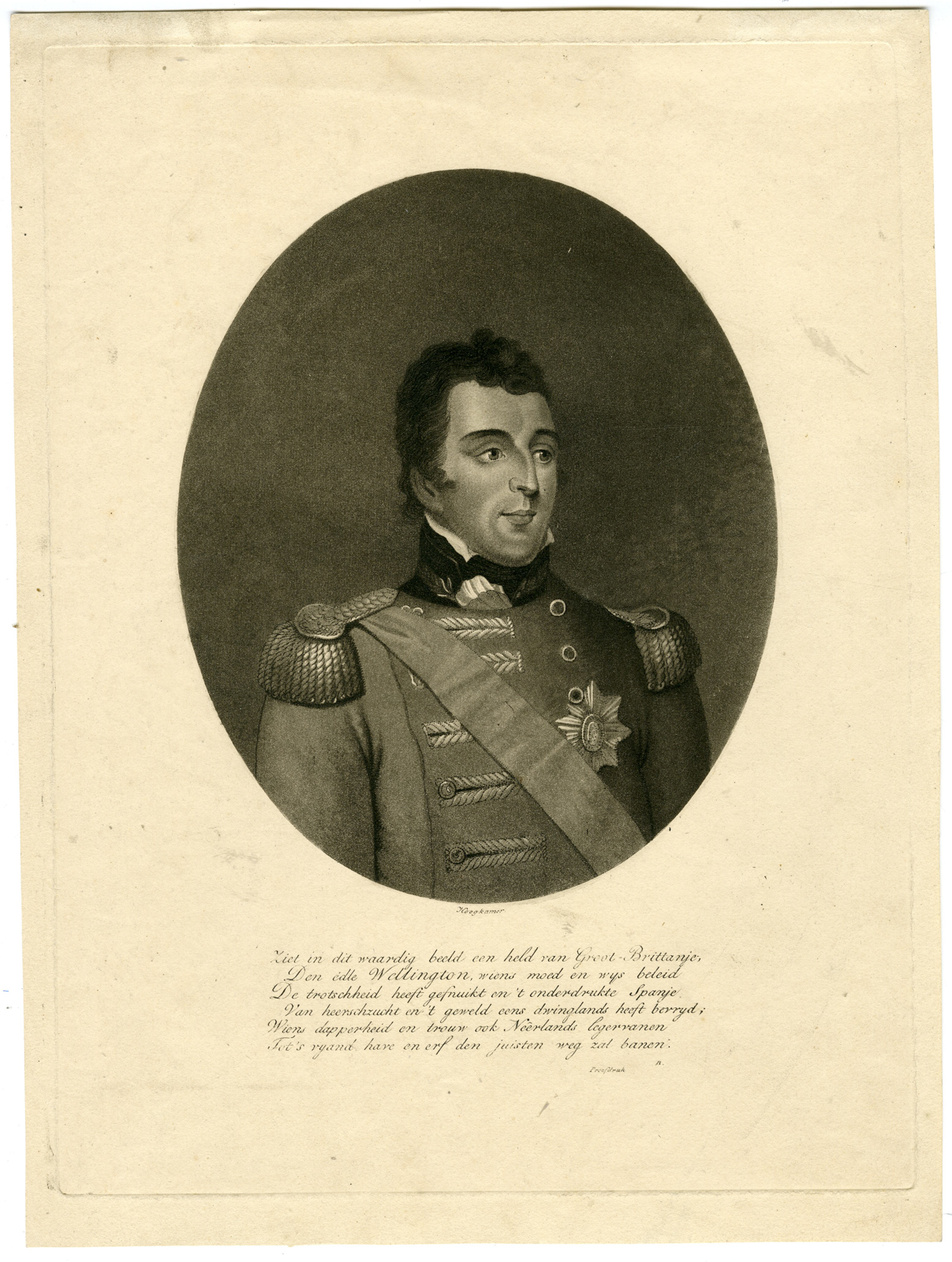 , Antique Print-PORTRAIT-DUKE OF WELLINGTON-Hoogkamer-c.1825, Pictura Antique Prints