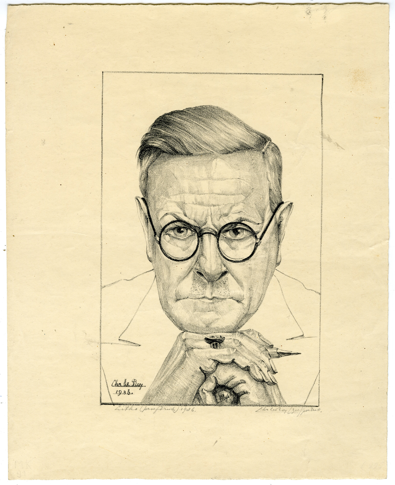 , Antique Print-PORTRAIT-CHA LE ROY-le Roy-1936, Pictura Antique Prints