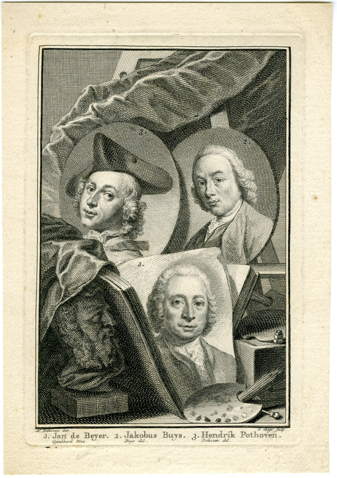 , Antique Print-PORTRAIT-DE-BEYER-BUYS-POTHOVEN-Tanje-Pothoven-1750, Pictura Antique Prints