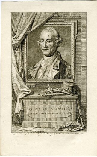 Antique Print-PORTRAIT-GEORGE-WASHINGTON-Vinkeles-Peale-1782