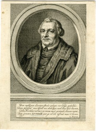 Antique Print-PORTRAIT-MARTIN-LUTHER-TEACHER-Houbraken-c. 1780