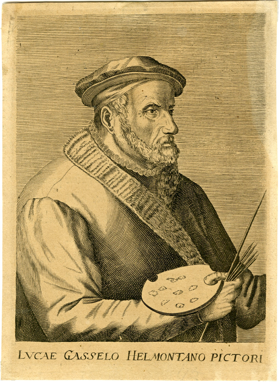 , Antique Print-PORTRAIT-LUCAS VAN GASSEL-de Boulonois-Hondius-c.1682, Pictura Antique Prints