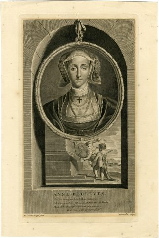 Antique Print-PORTRAIT-ANNE DE CLEVES-Vermeulen-van der Werff-1697