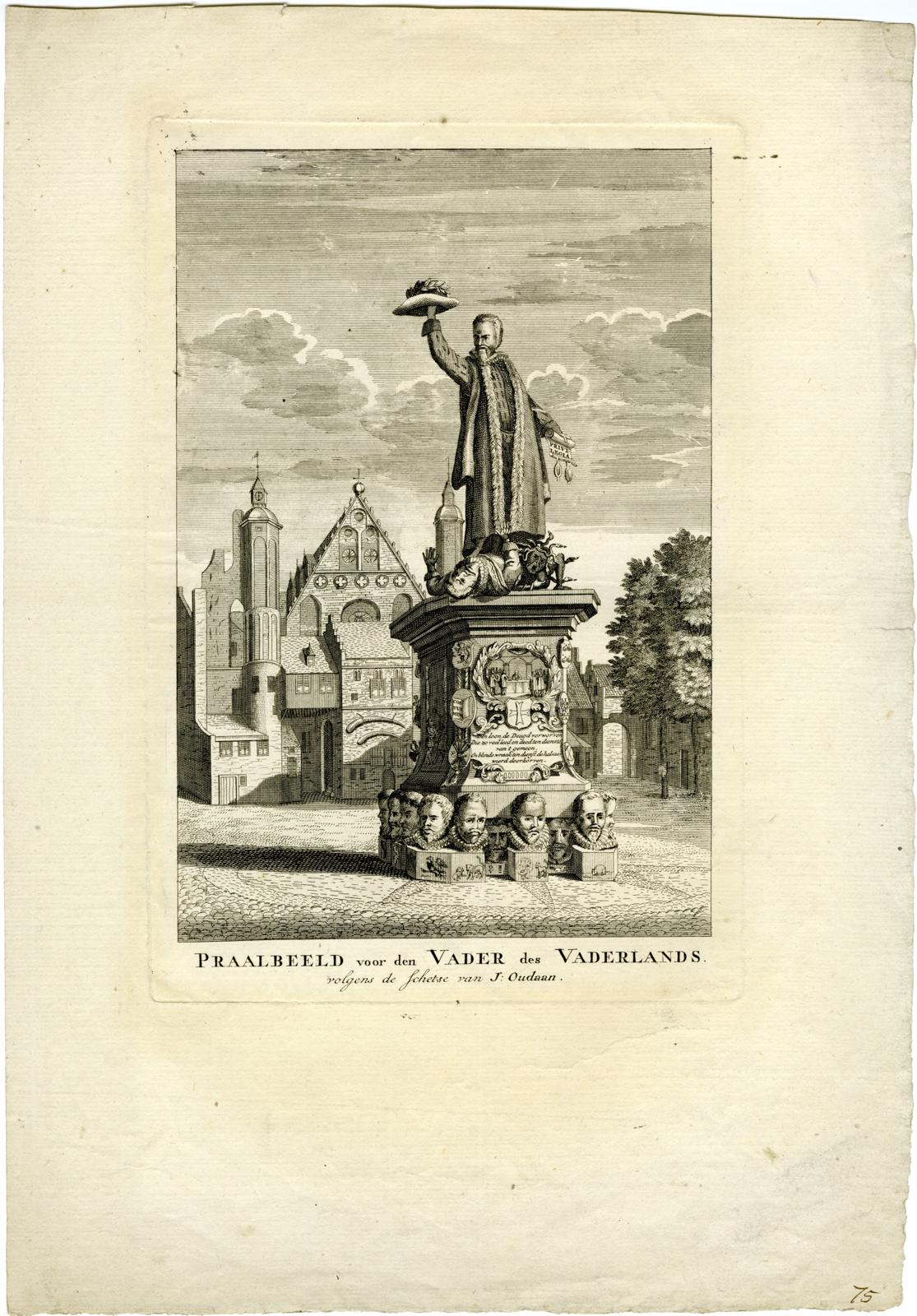 , Antique Print-PORTRAIT-JOHAN VAN OLDENBARNEVELDT-Oudaan-1708-1710, Pictura Antique Prints