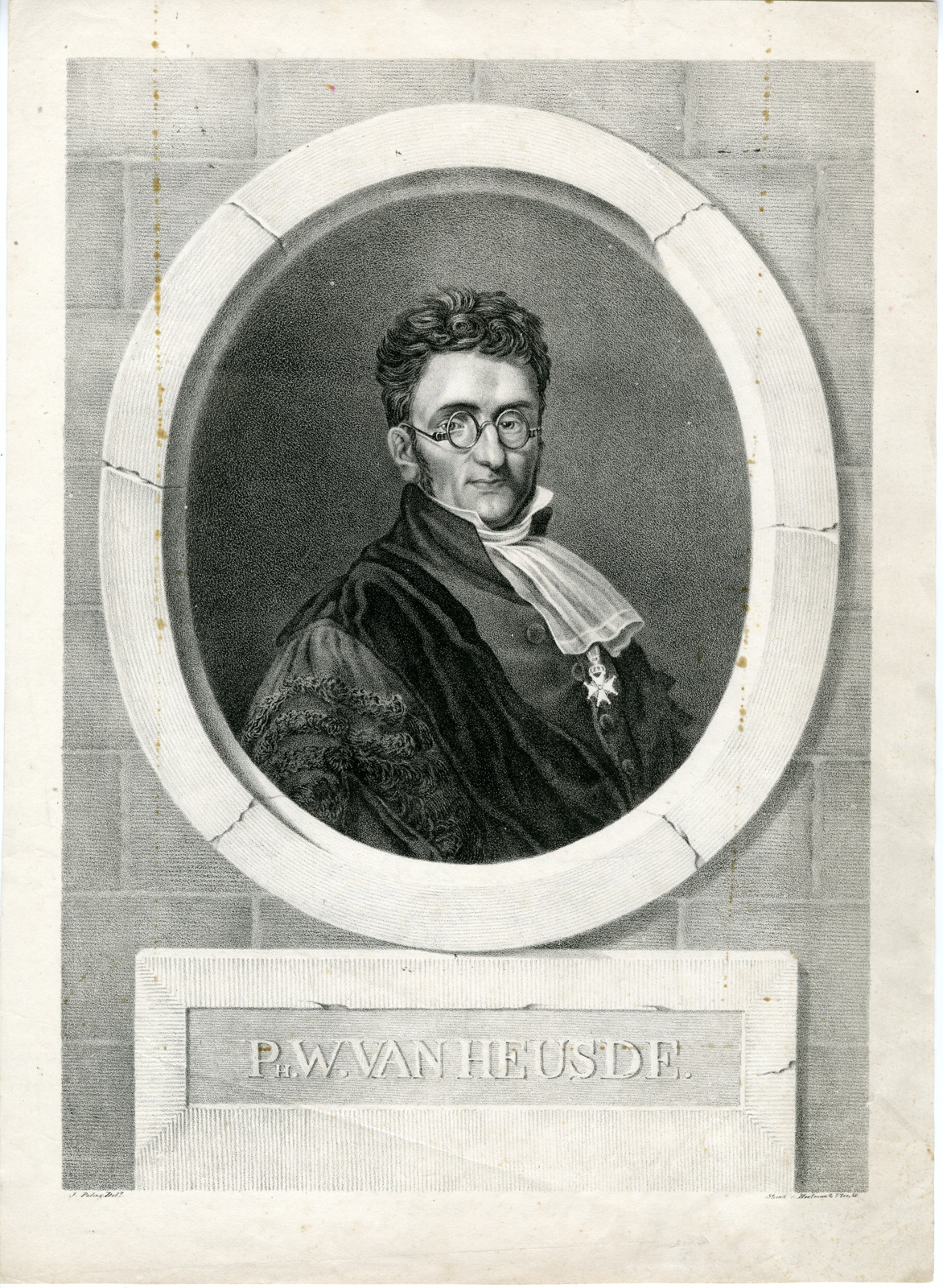 , Antique Print-PORTRAIT-PHILIP WILLEM VAN HEUSDE-Paling-c.1828-1843, Pictura Antique Prints