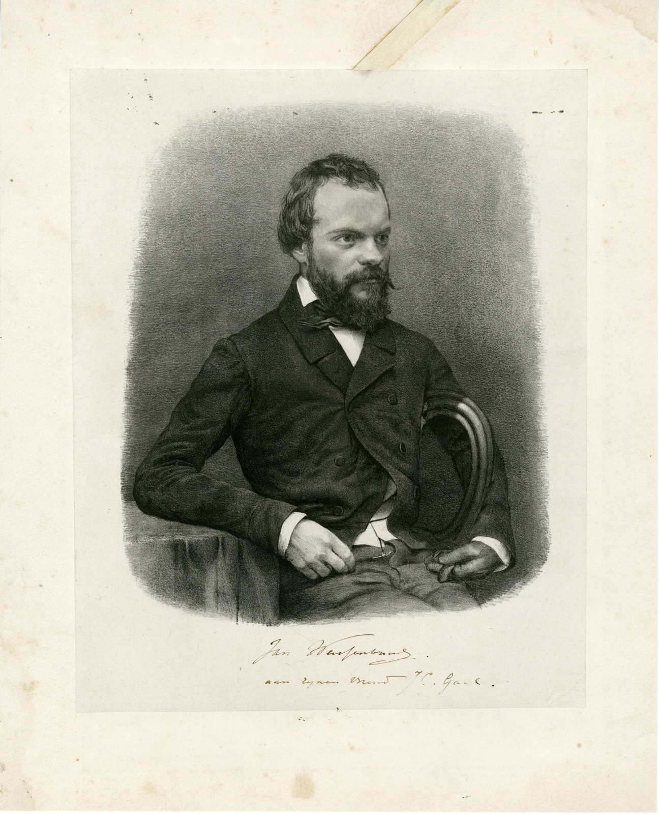 , Antique Print-PORTRAIT-JAN WEISSENBRUCH-Weissenbruch-c.1850-1880, Pictura Antique Prints