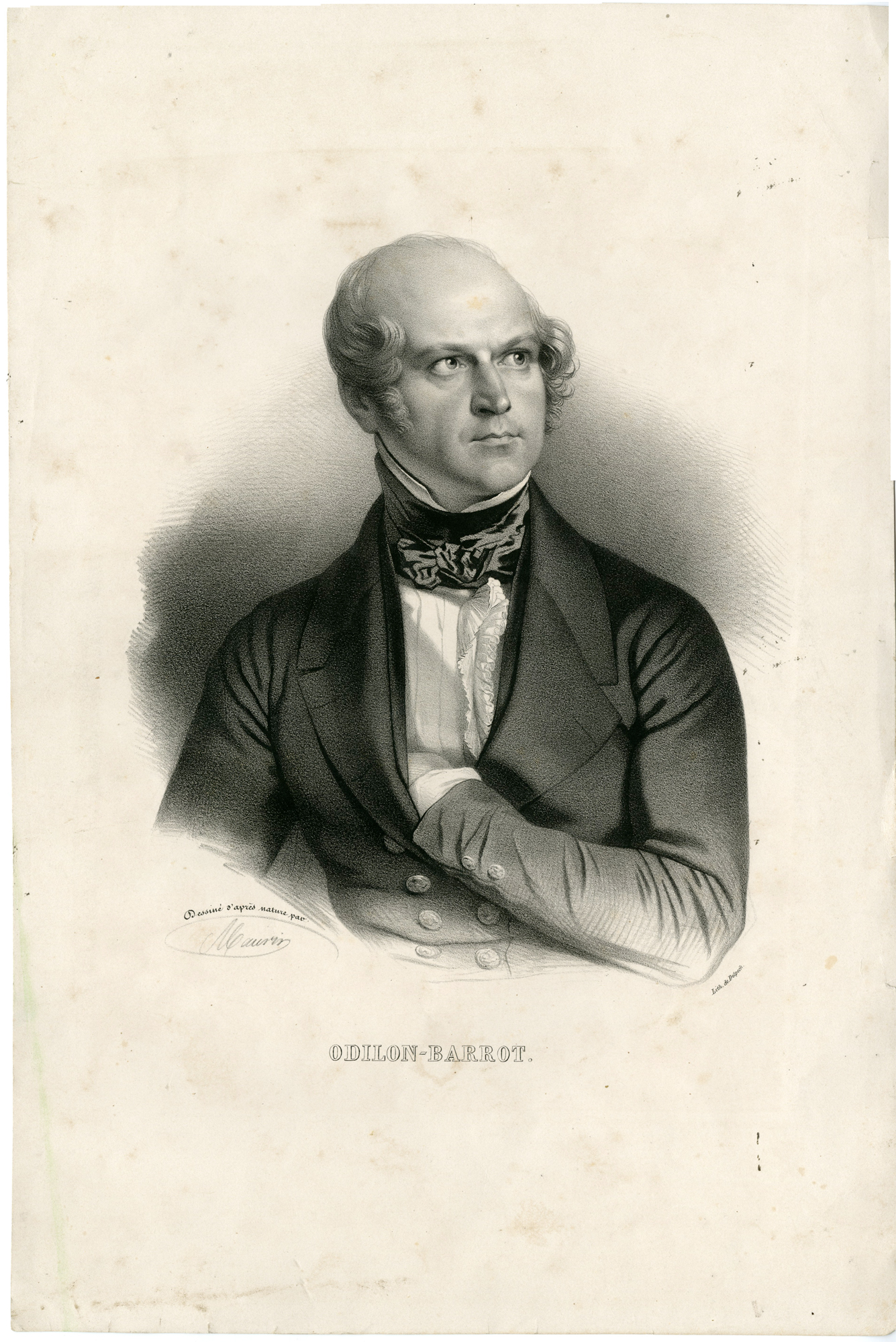 , Antique Print-PORTRAIT-ODILON-BARROT-Maurin-c.1840, Pictura Antique Prints