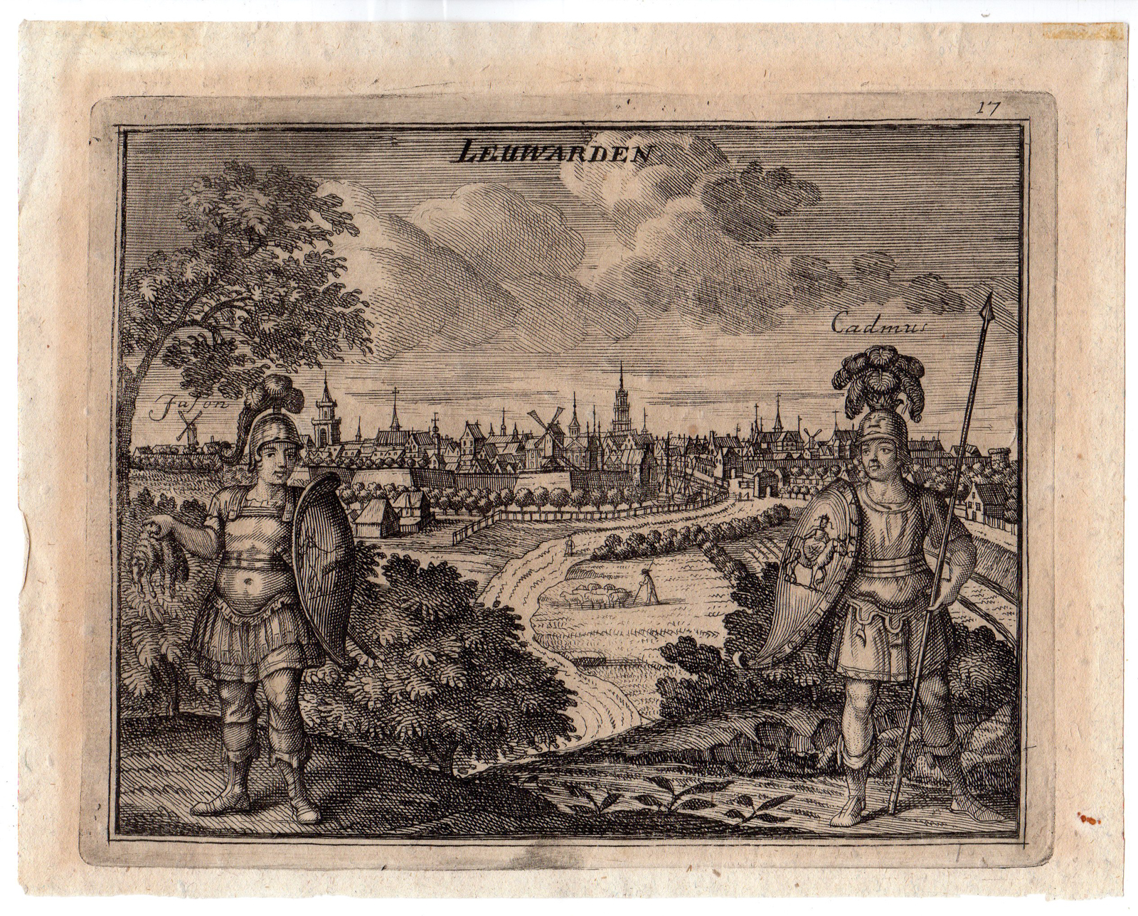 , Antique Print-LEEUWARDEN-FRIESLAND-Dehne-Fassmann-1727-1728, Pictura Antique Prints