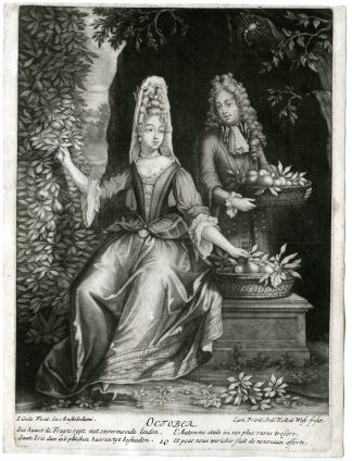 Antique Master Print-MONTHS-YEAR-METAPHORIC-OCTOBER-Gole-1695-1724