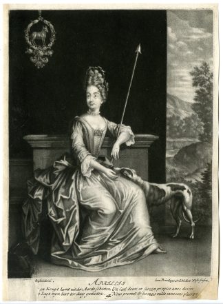 Antique Master Print-MONTHS-YEAR-METAPHORIC-APRIL-Gole-1695-1724