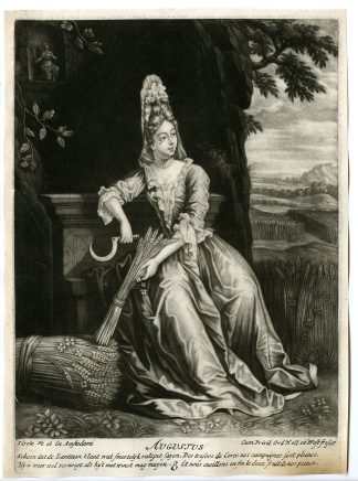Antique Master Print-MONTHS-YEAR-METAPHORIC-AUGUST-Gole-1695-1724