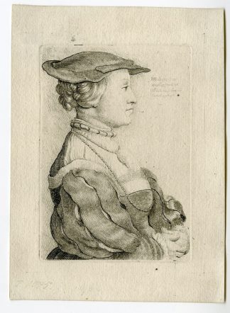 Antique Print-PORTRAIT-ANNE OF CLEVES-Hollar-Holbein-1646