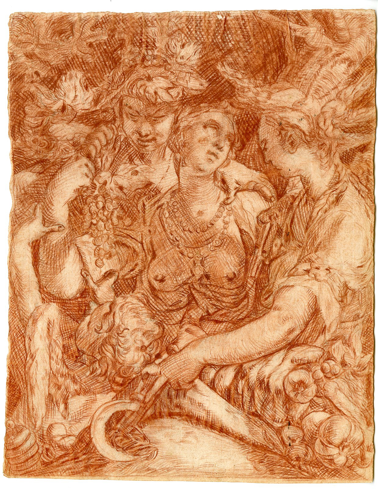 2-Rare-Antique Master Prints-CERES-BACCHUS-VENUS-Saenradam-Bloemaert-c.1600 - Image 4