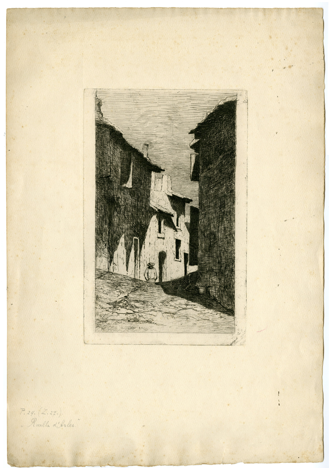 , Antique Print-STREET-ARLES-Zilcken-1867-1890, Pictura Antique Prints