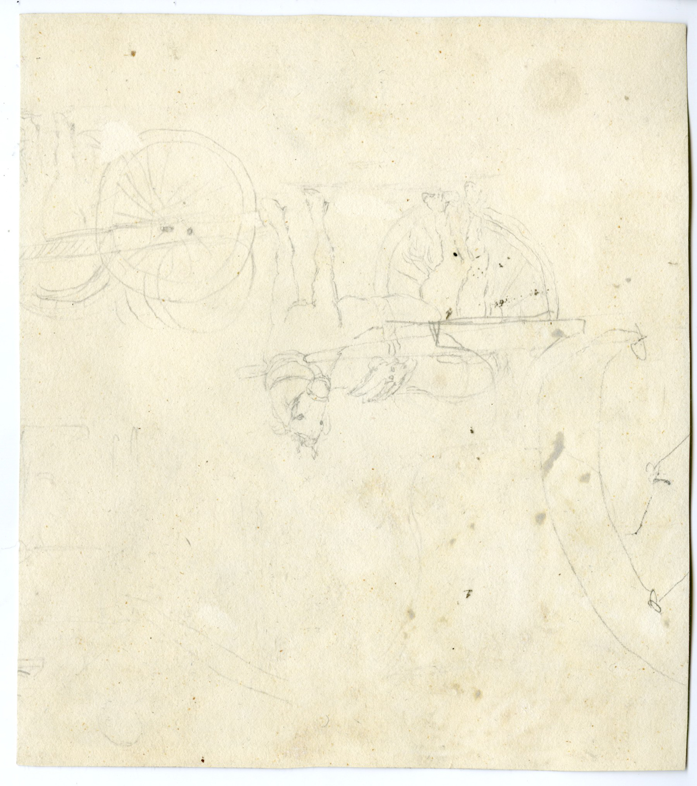 , Rare-Antique Drawing-FEMALE FIGURE BREASTFEEDING-Monogram E.-c.1890, Pictura Antique Prints