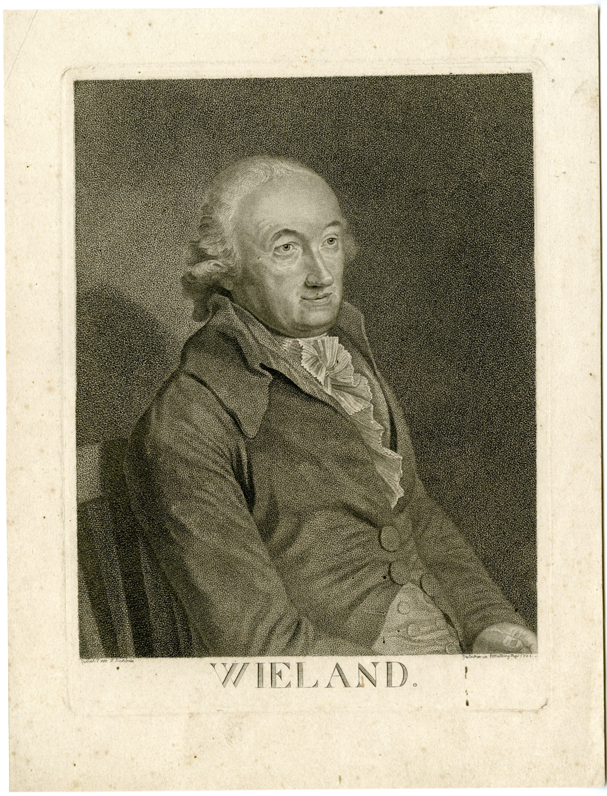 , Antique Master Print-PORTRAIT-CHRISTOPH MARTIN WIELAND-Nettling-Tischbein-1806, Pictura Antique Prints