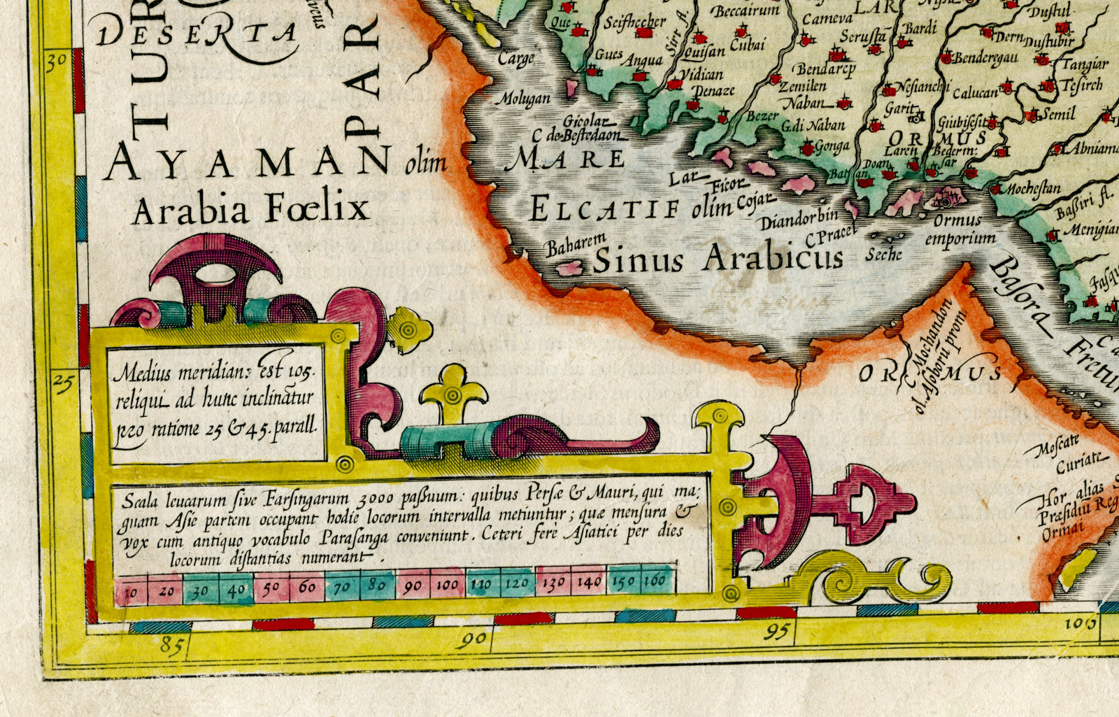 , Antique Map-PERSIA-MIDDLE EAST-IRAQ-ARMENIA-AFGHANISTAN-Hondius-Mercator-1633, Pictura Antique Prints