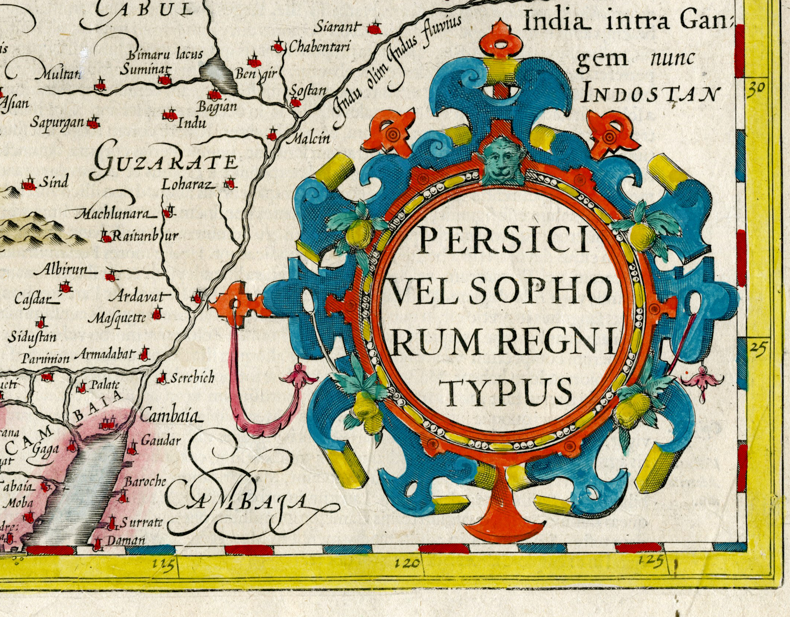 , Antique Map-PERSIA-MIDDLE EAST-IRAQ-ARMENIA-AFGHANISTAN-Hondius-Mercator-1633, Pictura Antique Prints