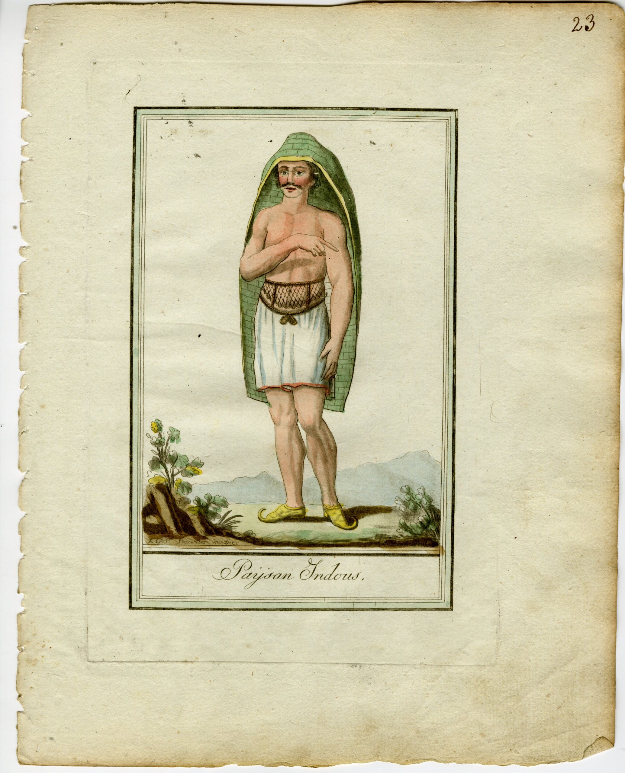 Pictura 02643 416x515 3-Antique Prints-HINDU-CULTURE-TRADITIONAL-ATTIRE-INDOUS-Labrousse-Grasset-1797 - Image 3