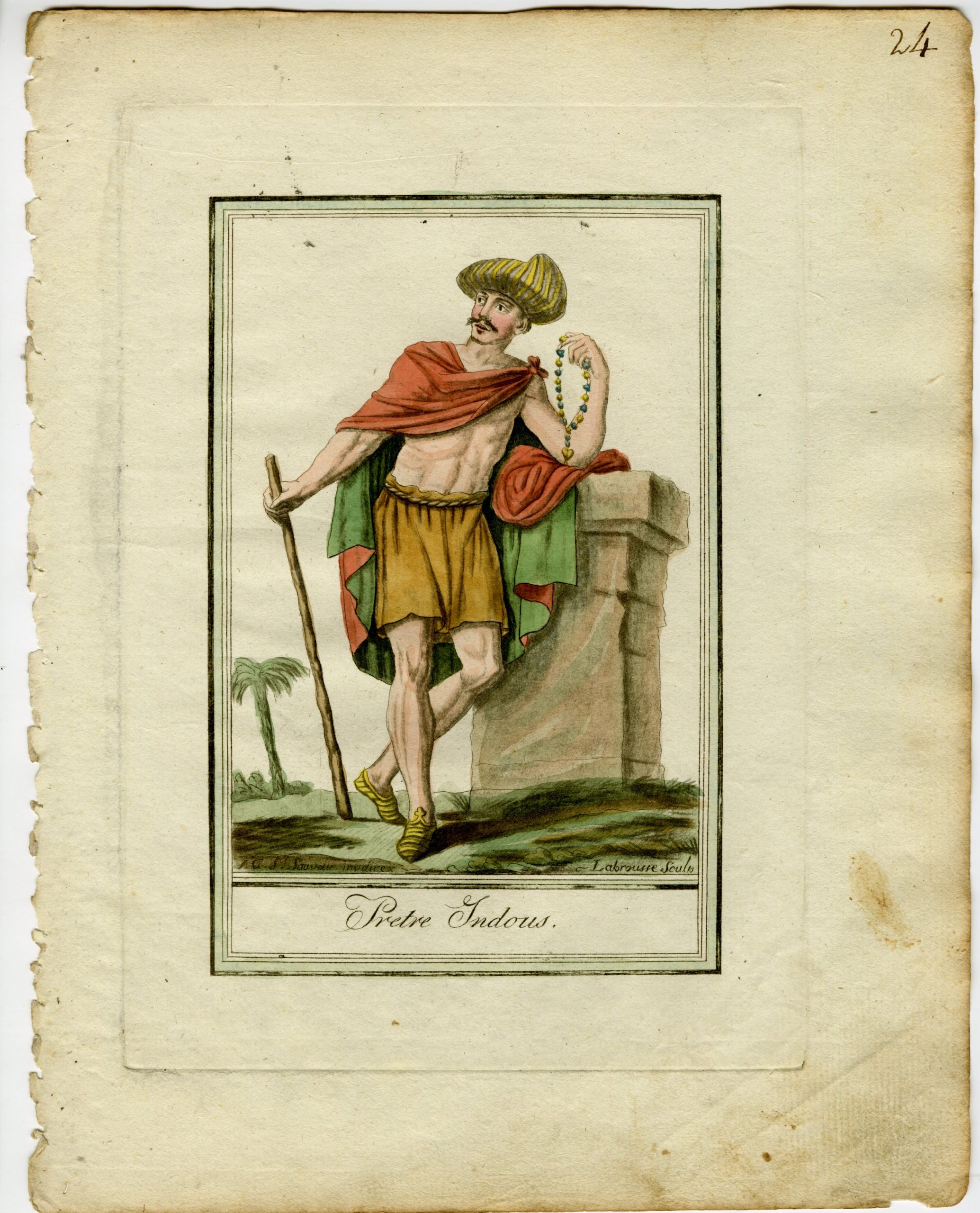 Pictura 02645 416x515 3-Antique Prints-HINDU-CULTURE-TRADITIONAL-ATTIRE-INDOUS-Labrousse-Grasset-1797 - Image 5