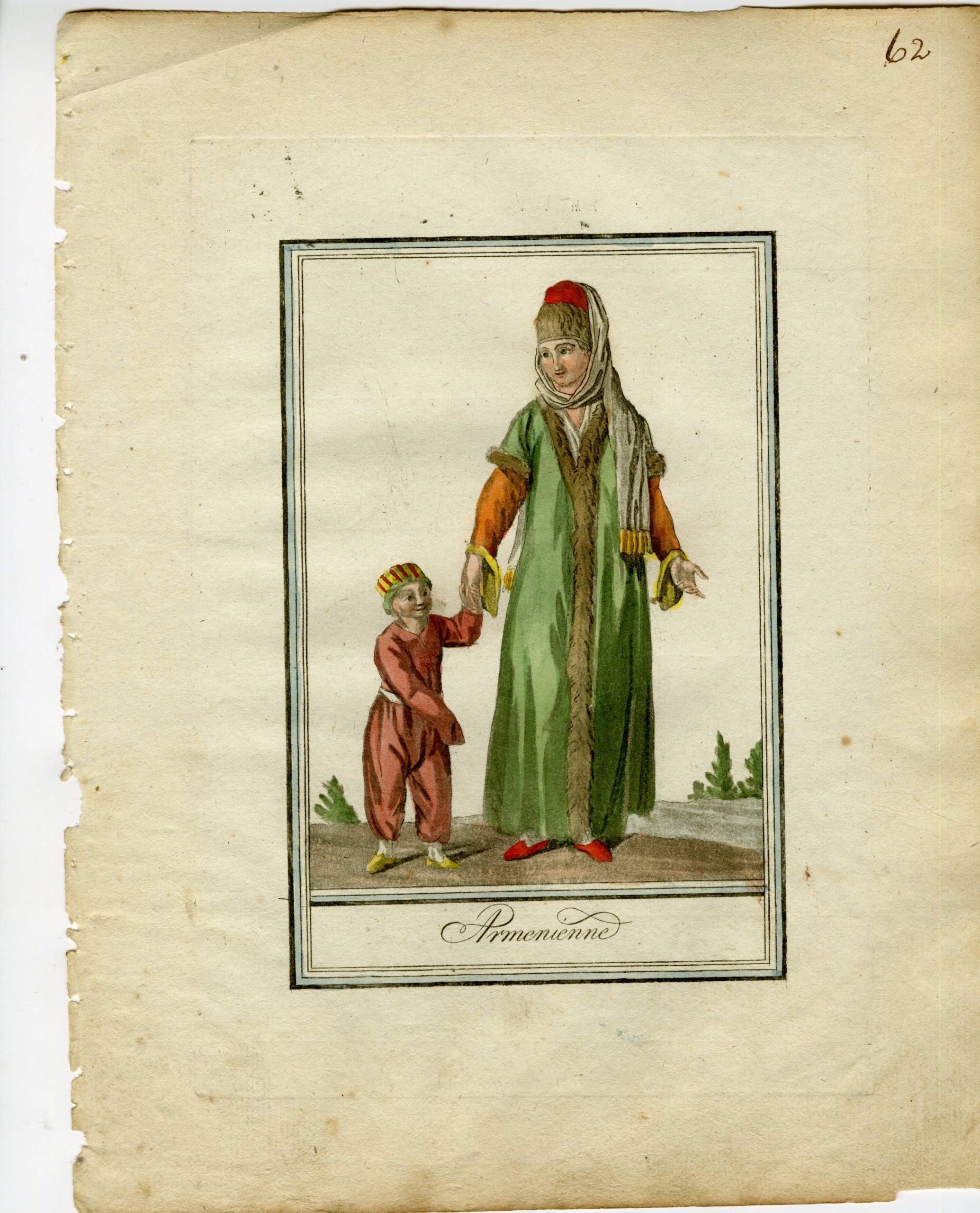 Pictura 02701 416x515 4-Antique Prints-ARMENIAN-CEREMONIAL DRESS-WOMAN-MARRIED-Grasset-1797 - Image 3