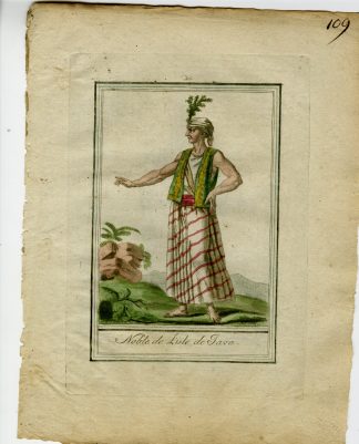 2-Antique Prints-JAVA-CULTURE-NOBILITY-TRADITIONAL-ATTIRE-Laroque-Grasset-1797
