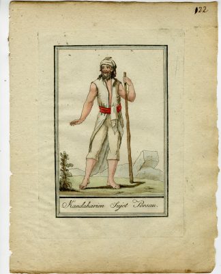 Antique Print-PERSIA-CULTURE-TRADITIONAL-ATTIRE-KANDAHARI-Labrousse-Grasset-1797