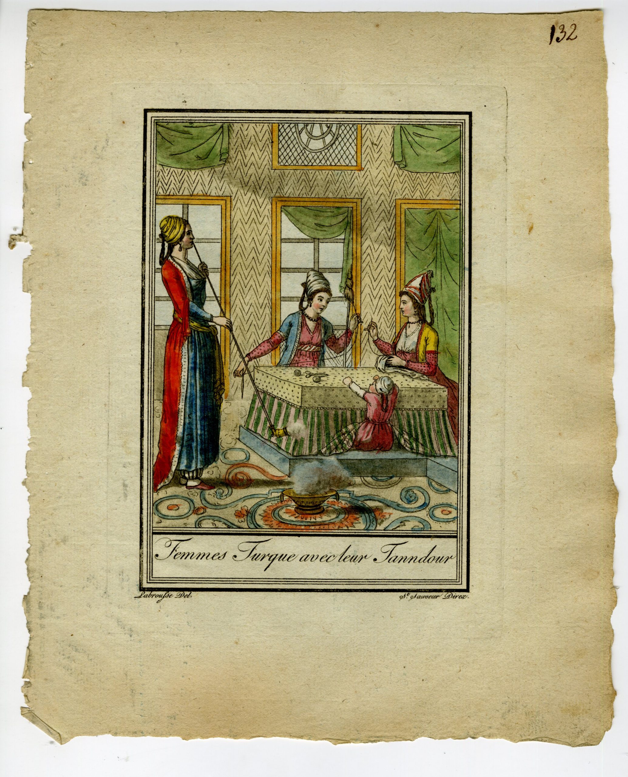 , Antique Print-TURKISH-CULTURE-TRADITIONAL-COOKING-TANDOOR-Labrousse-Grasset-1797, Pictura Antique Prints