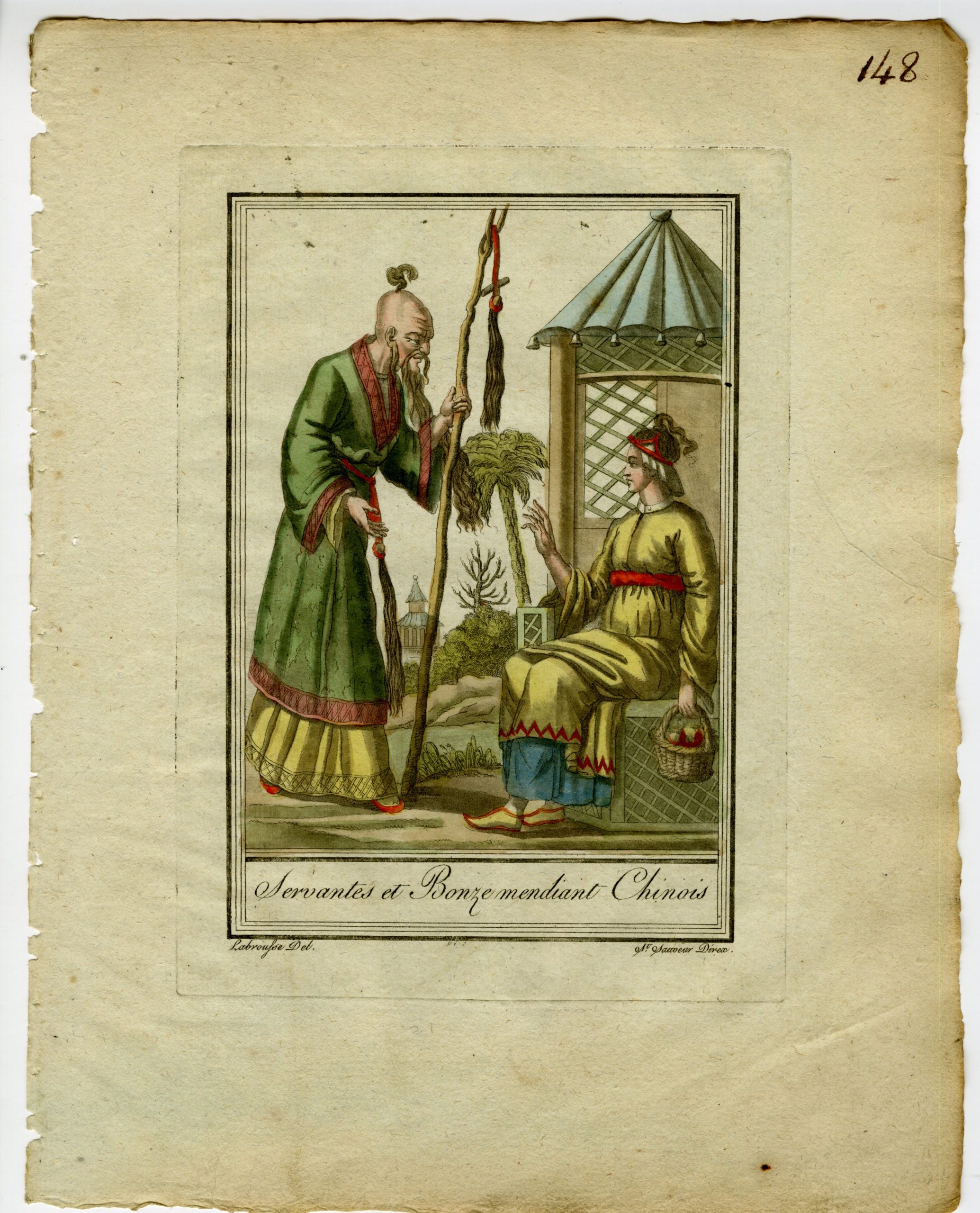 Pictura 02827 416x515 Antique Print-HIERARCHY-CHINA-SOCIAL-SERVITUDE-ASCETICISM-Labrousse-Grasset-1797