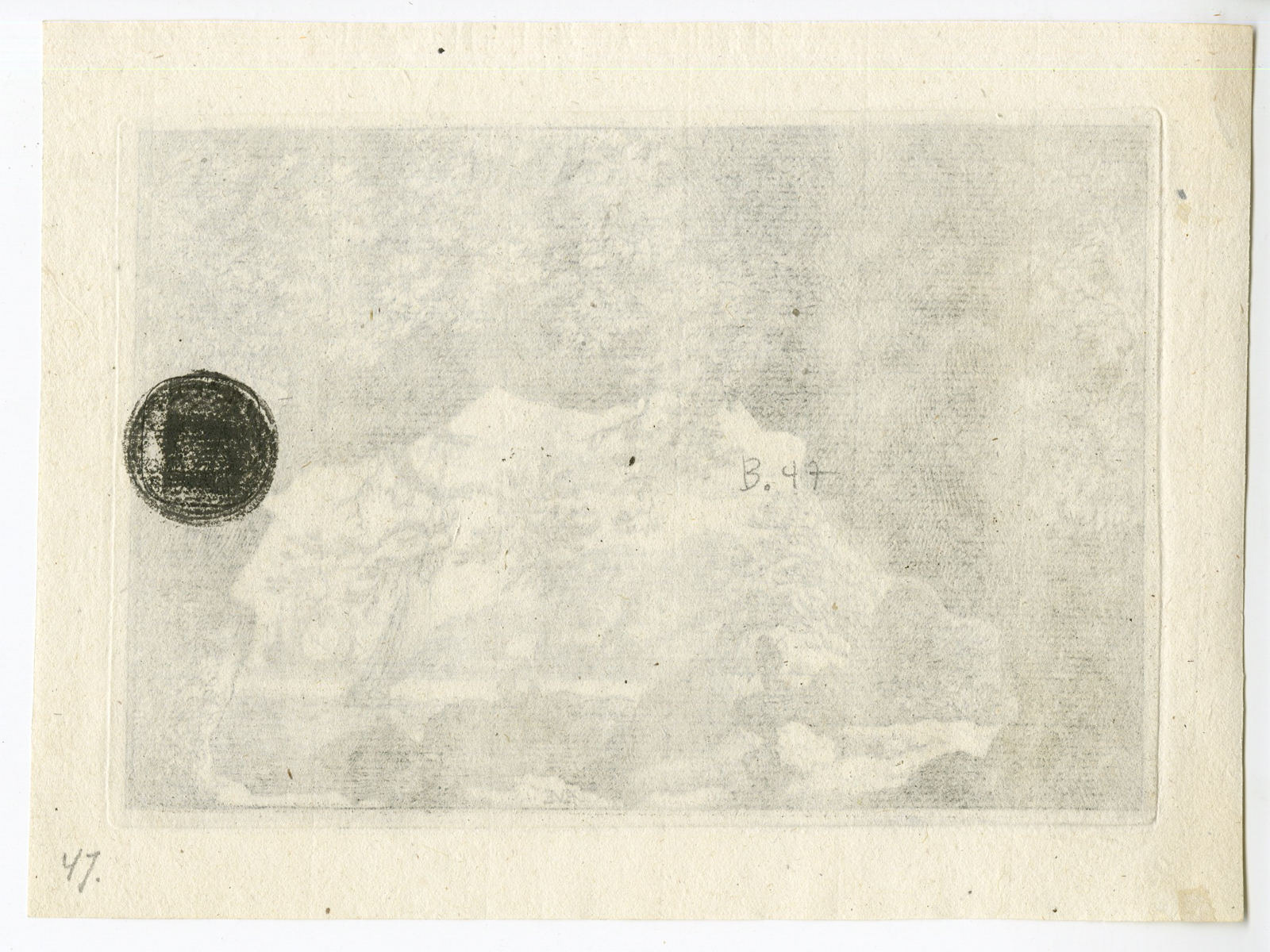 , Antique Master Print-LANDSCAPE-PIERCED-ROCK-Van Everdingen-1631-1675, Pictura Antique Prints