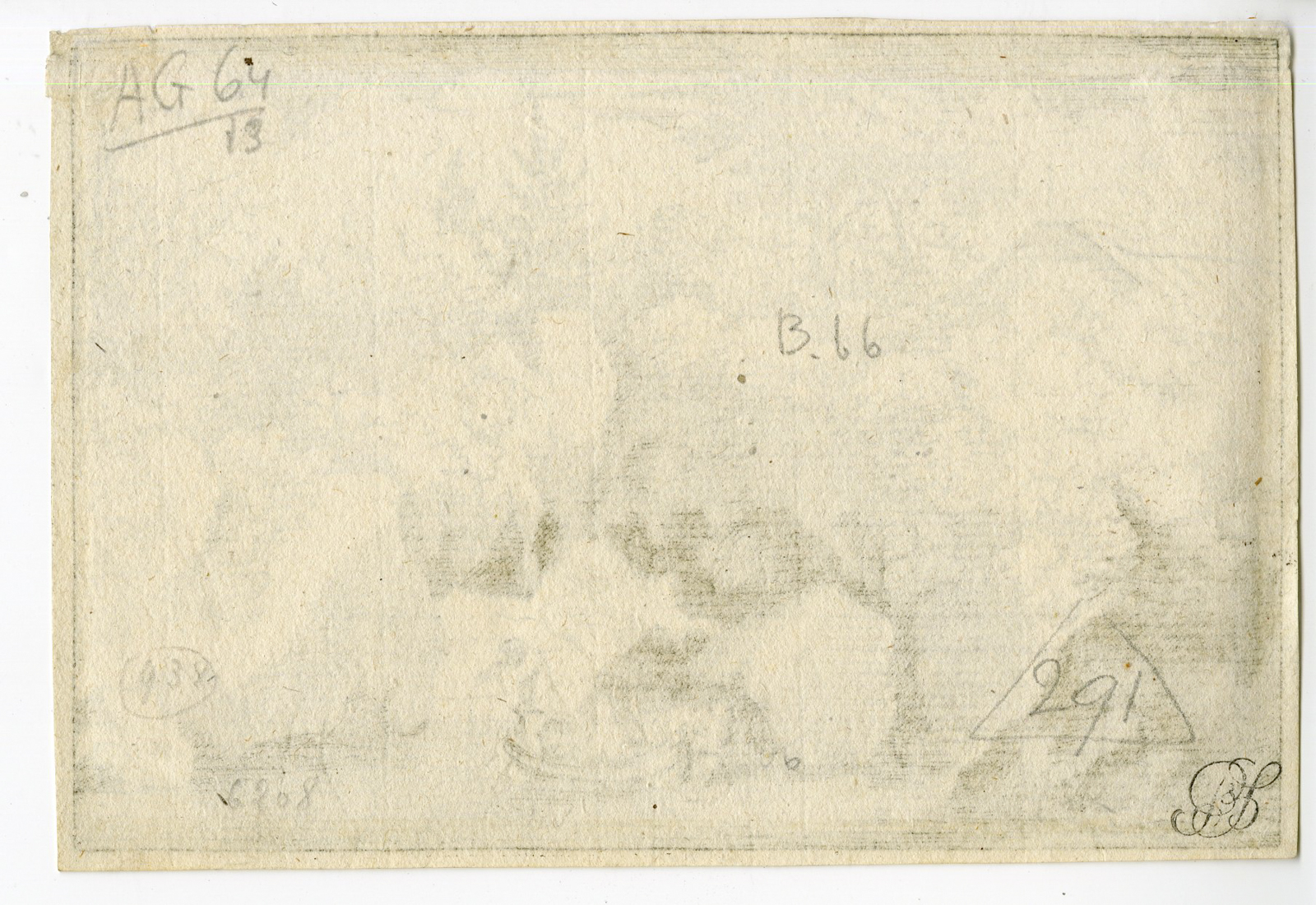 , Antique Master Print-LANDSCAPE-SKIFF-CLEFT ROCK-Van Everdingen-1631-1675, Pictura Antique Prints