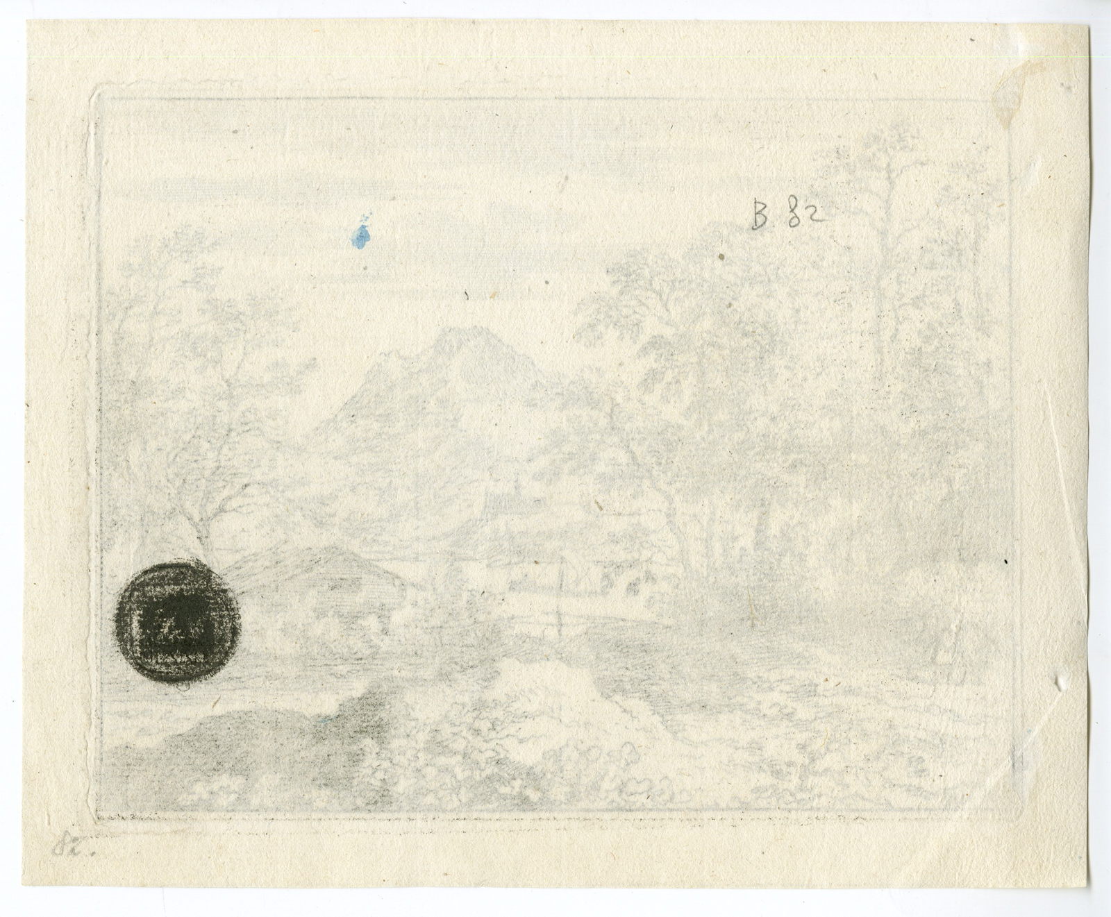 , Antique Master Print-LANDSCAPE-WOODEN HUT-PEAK-Van Everdingen-1631-1675, Pictura Antique Prints