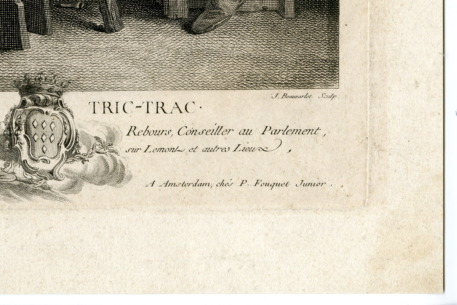 , Antique Master Print-BACKGAMMON GAME-PEASANTS-Beauvarlet-Teniers-1746-1760, Pictura Antique Prints