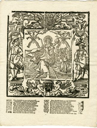 Antique Print-SAINT-CHRISTOPHER-MARTYR-CARRYING-CHRIST-TRAVELER-Anonymous-c.1780