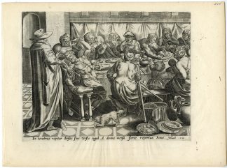 Antique Master Print-KING-GUEST-WEDDING-GARMENT-ROYAL-Collaert-Francken-c.1575