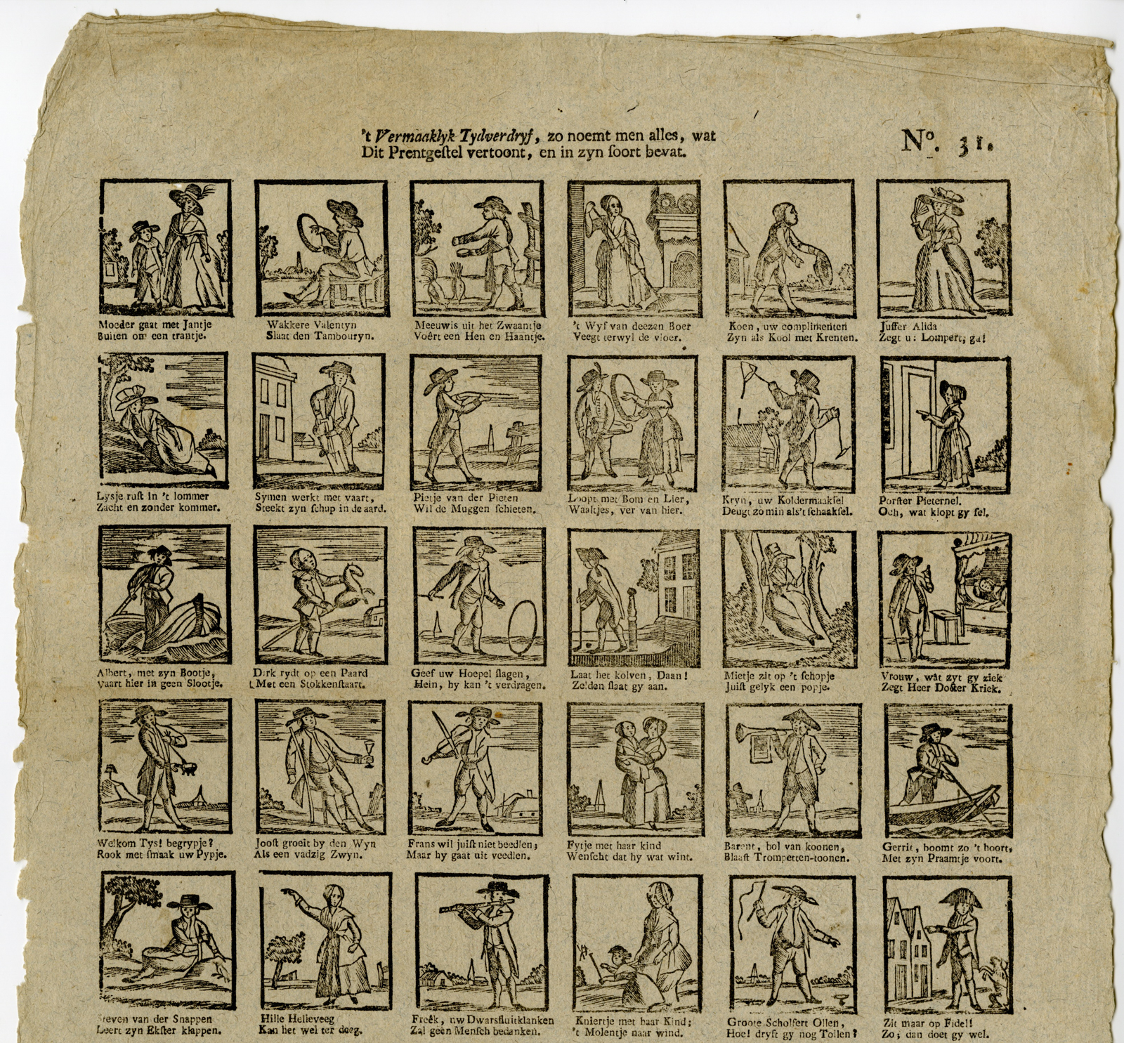 , Antique Print-CHILDREN GAMES-RECREATION-AMUSEMENT-Stichter-c.1715, Pictura Antique Prints