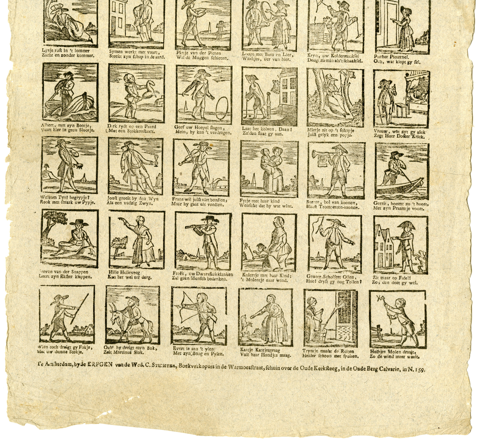 , Antique Print-CHILDREN GAMES-RECREATION-AMUSEMENT-Stichter-c.1715, Pictura Antique Prints