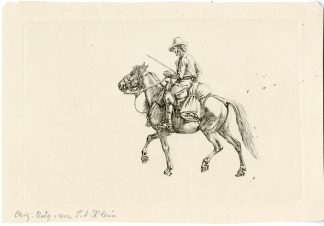 Antique Master Print-HORSE-RIDER-Klein-c.1800-1849