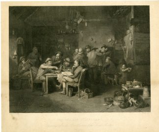 Antique Master Print-VILLAGE-POLITICIAN-Smith-Wilkie-c.1830