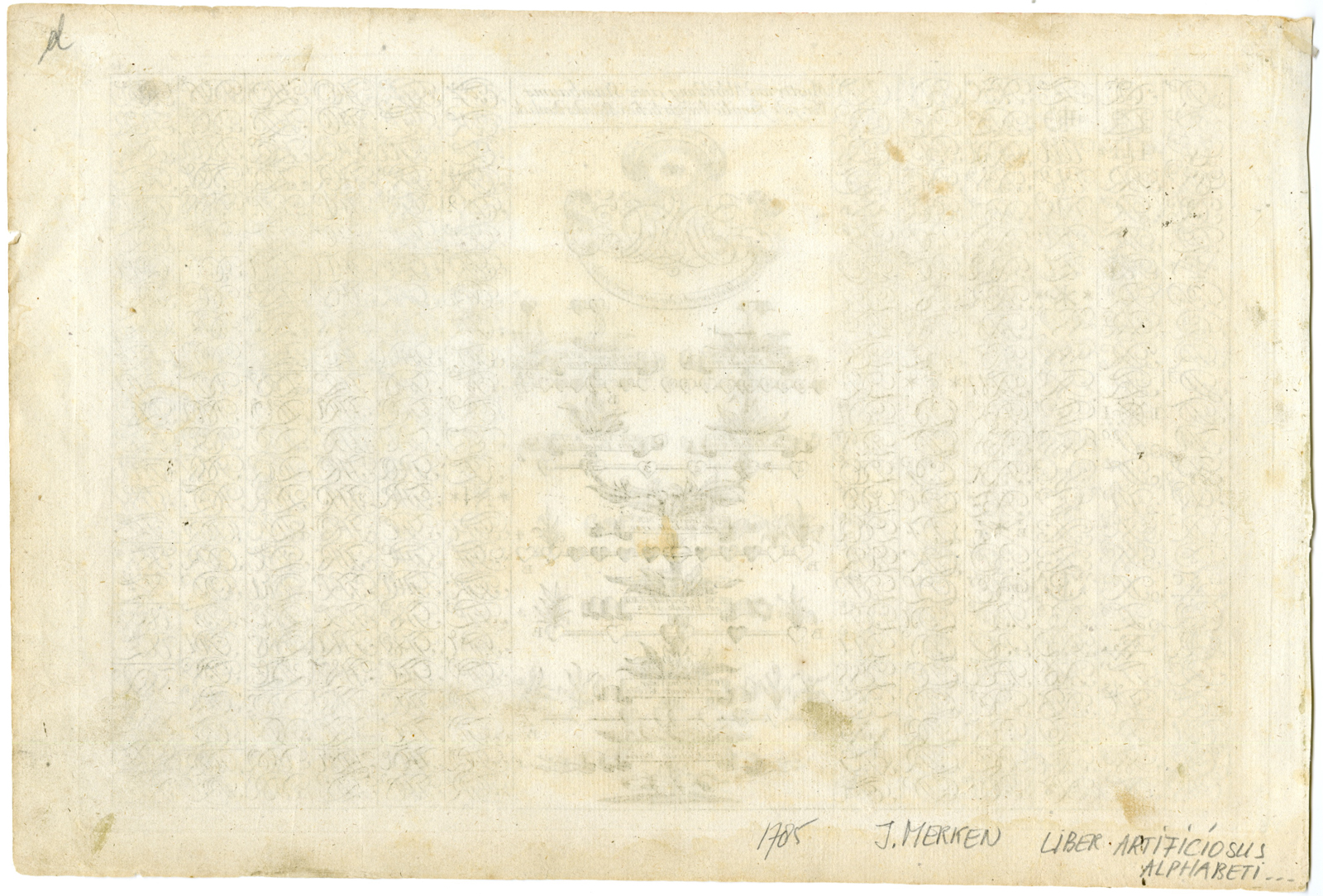 , Antique Master Print-SETUP FOR A GENEALOGICAL TREE-Contgen-Merken-1782-1785, Pictura Antique Prints