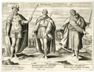 Antique Master Print-KINGS-REHOBOAM-ABIAM-ASA-Snellinck-1585/1643