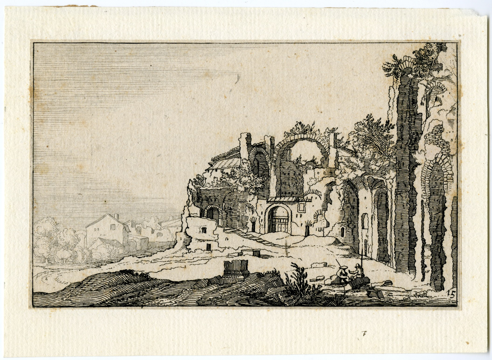 , Antique Master Print-BATHS-DIOCLETIAN-ROME-SEGHERS-Van Nieulandt (II)-1618, Pictura Antique Prints