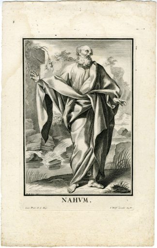 Antique Master Print-PROPHET-NAHUM-BIBLE-Wolff-Jun-c.1760