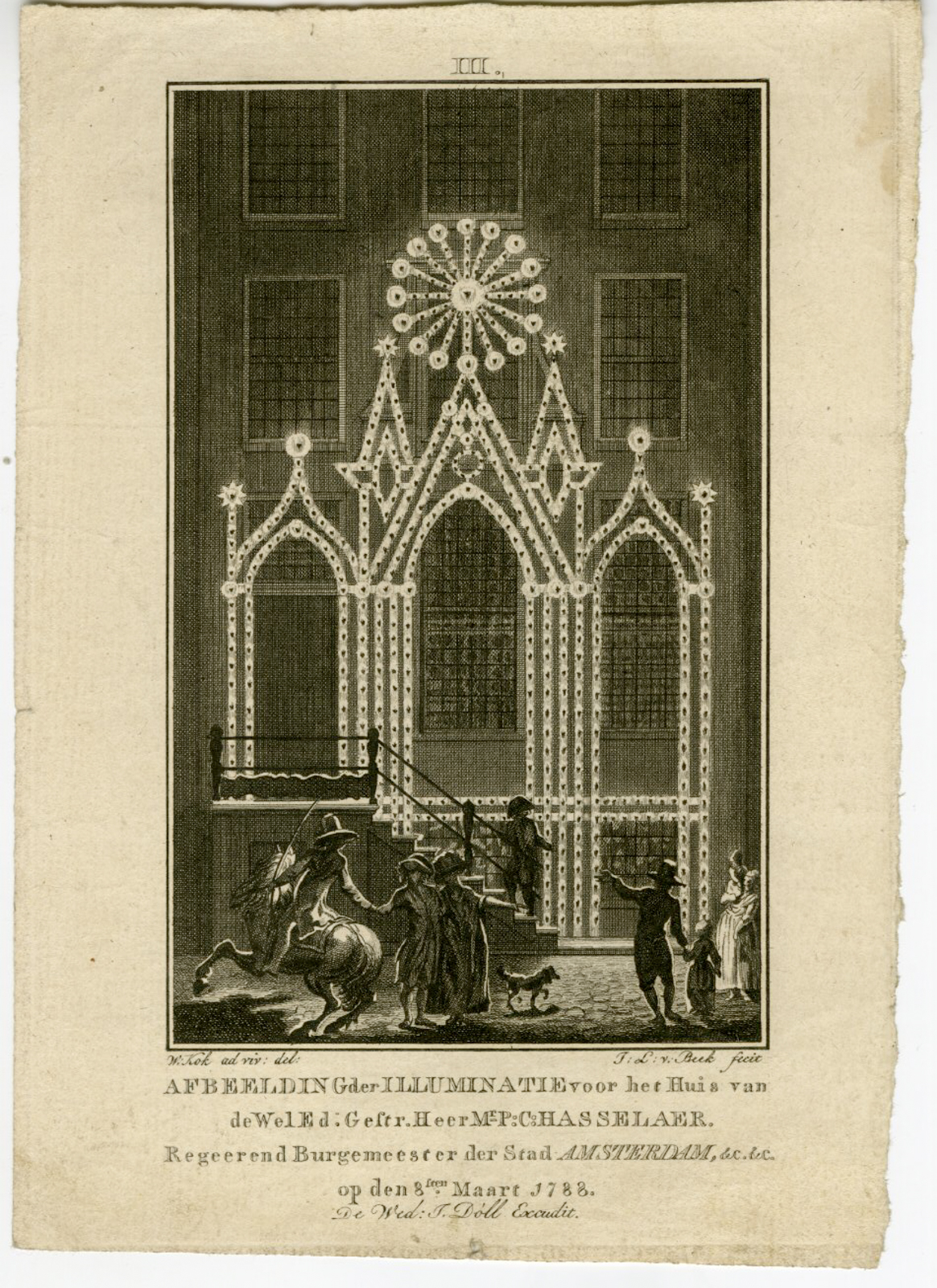 , Antique Master Print-FIREWORKS-ILLUMINATION-AMSTERDAM-Van der Beek -Kok-1788, Pictura Antique Prints