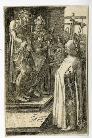 Antique Master Print-ECCE-HOMO-PASSION-CHRIST-Durer-17th.c.