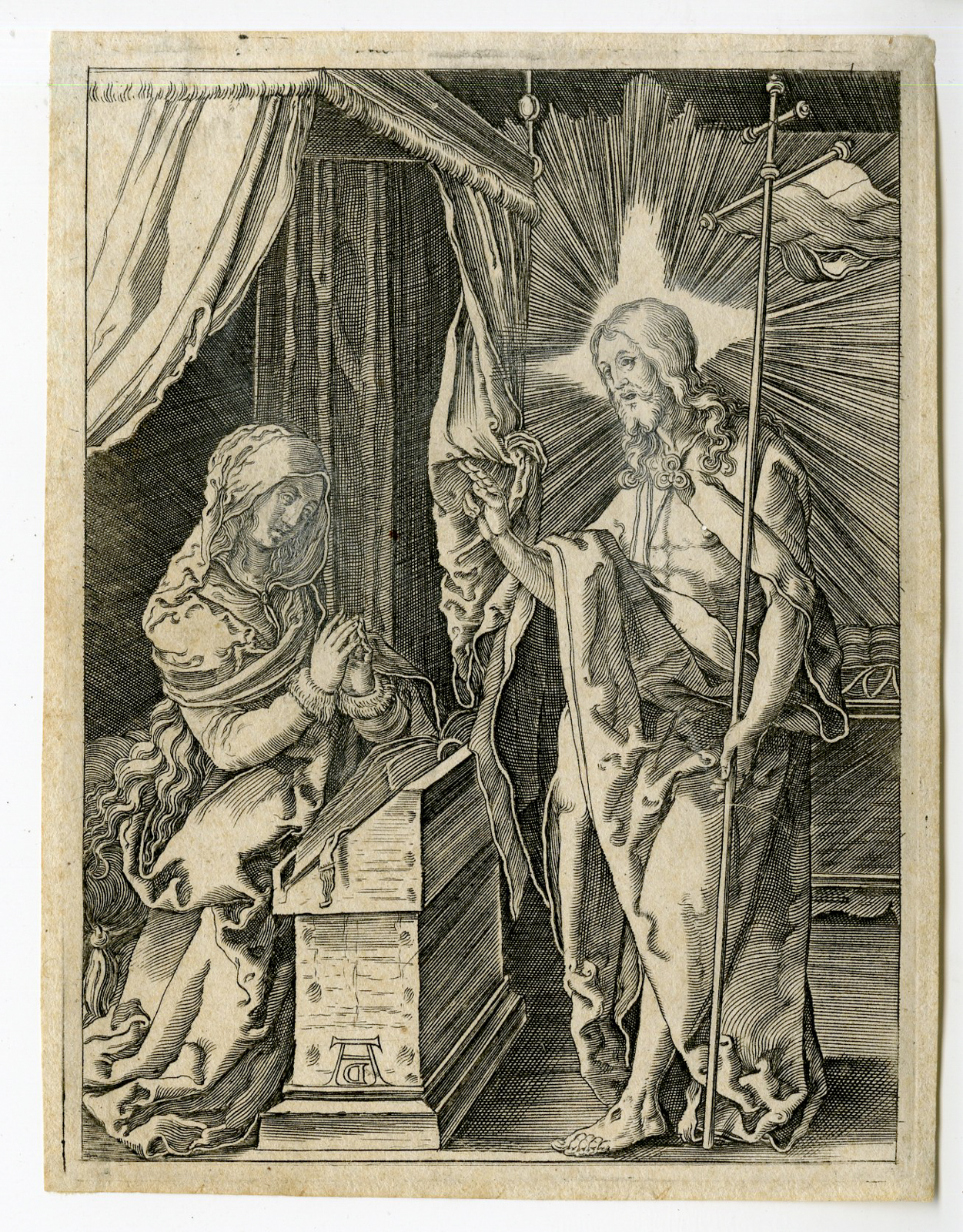 , Antique Master Print-LITTLE-PASSION-CHRIST-MOTHER-MARIA-Waesberge-Durer-17th c., Pictura Antique Prints
