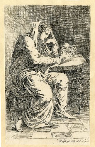 Antique Master Print-SIGISMUNDA-SITTING NYMPH-Runciman-1751-1785