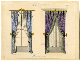 Antique Print-DRAPES-DOUBLE-LIV.25 PL.64-Cuvilliers-Guilmard-1840