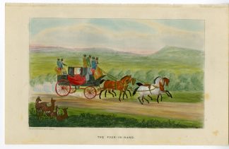Antique Print-FOUR IN HAND-STAGECOACH-PASSENGER-DRIVER-Alken-1830