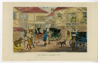 Antique Print-COURTYARD-COACH-HORSE-CONVERSATION-Alken-1830